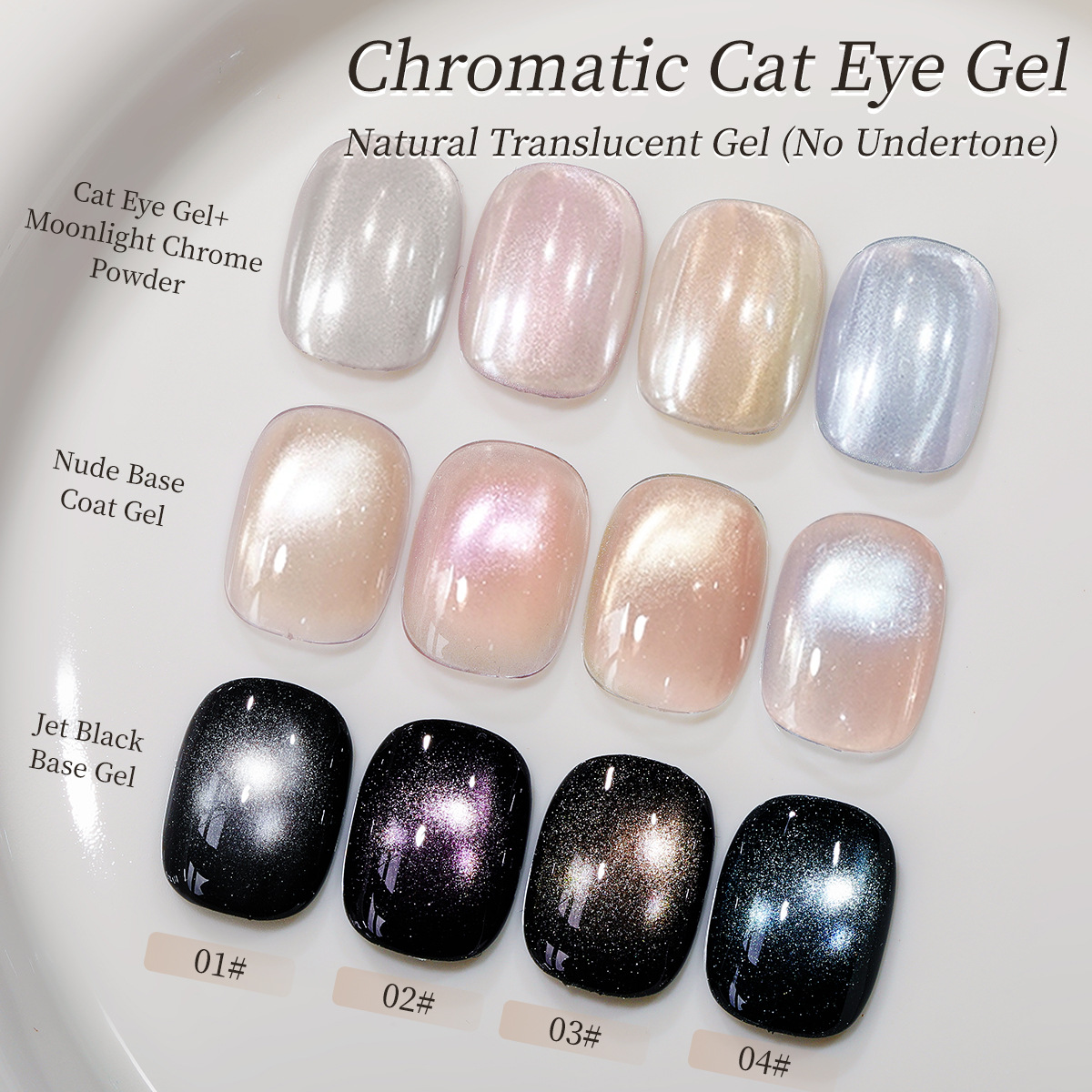 2025 nuevo estilo popular, color blanco, luz blanca, agua hervida, esmalte de uñas de ojo de gato, para tienda de uñas