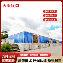 定制大型钢结构仓储篷房 加厚PVC布双面涂层德国大棚 抗风雪10级