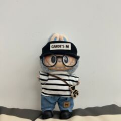 ラブブベビー服ストライプトレンドウェアは、17cmラブブ第一世代、第二世代、第三世代のブラインドボックス衣装着替えに適しています。