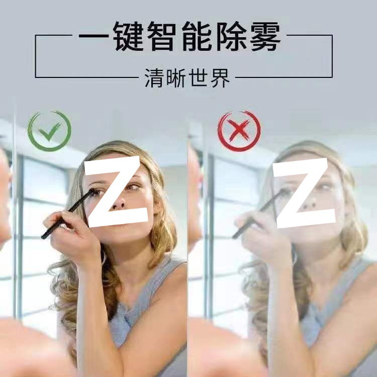 Espejo inteligente pantalla táctil LED espejo de baño de pared inodoro anti-nebble espejo de maquillaje con lámpara espejo de pared
