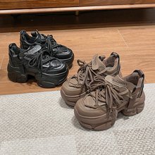 欧货老爹鞋女ins潮2023年秋季新款增高小个子松糕厚底运动休闲鞋