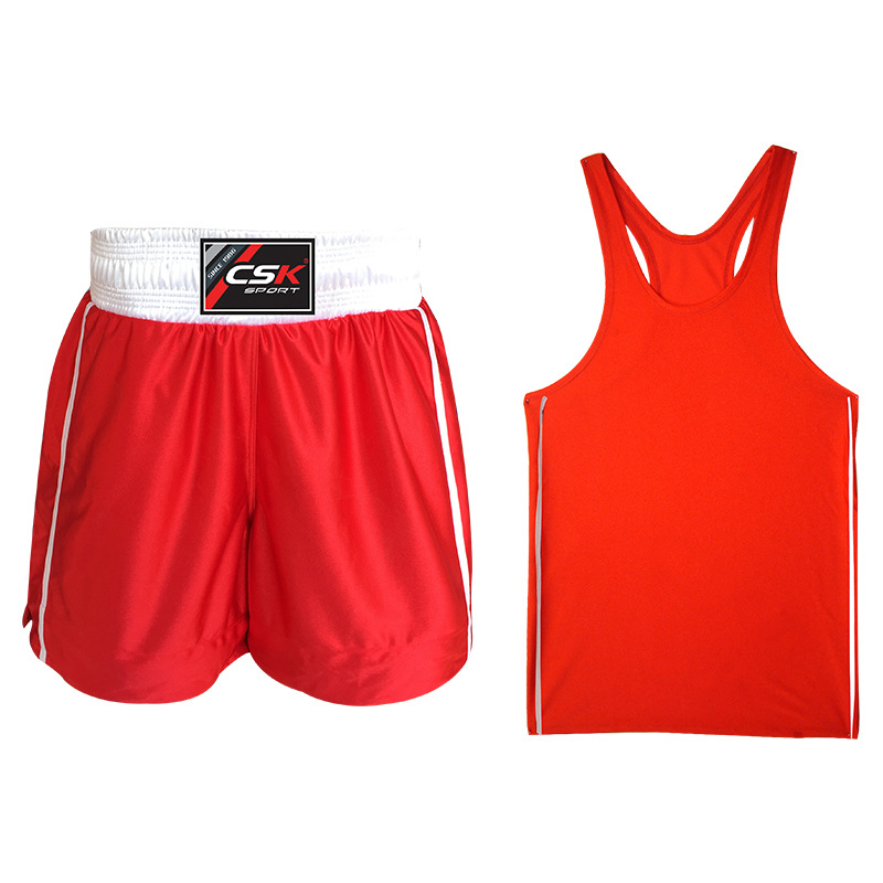 Zhongcheng King Sanda clothes men's and women's boxing clothes fighting clothes suit comprehensive fighting training clothes Thai boxing shorts