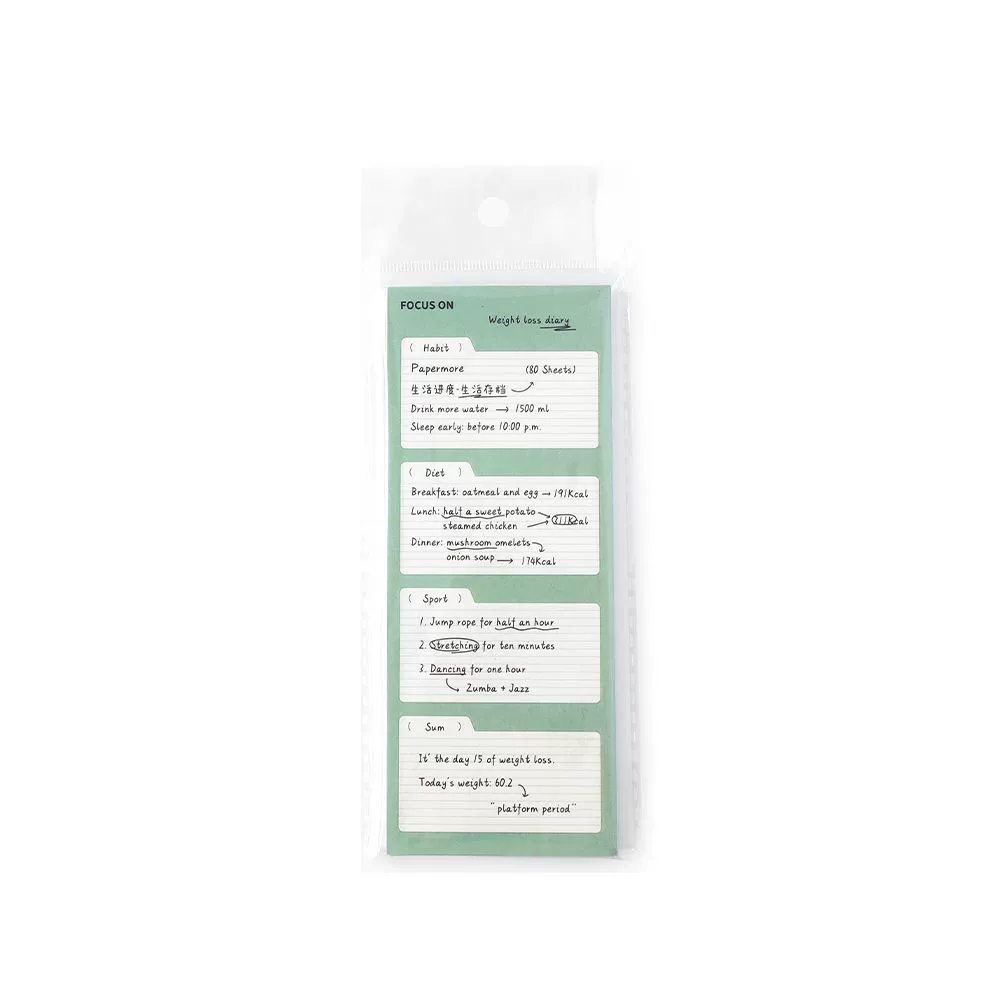 ✅PaperMore Life Progress Series Writable Notes Simple Memo List Check-in Message Notes