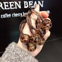 韓国版氷裂豹紋髪紐女性豹紋珠髪紐気質シンプル髪飾り