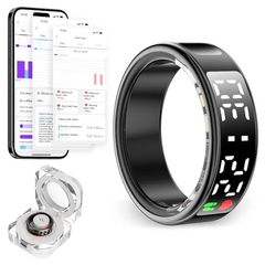 国境を越えた新しいタッチディスプレイスマートリング心拍数歩数睡眠リモコン写真撮影Douyin TK電子書籍