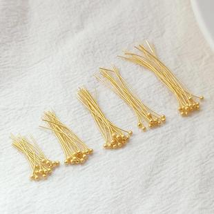 Ancient gold color ball pin round head pin bead pin handmade DIY bracelet winding Pearl Pendant Earrings material