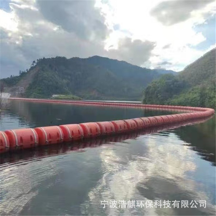 直径600mm水面拦污大浮力浮筒山区河道垃圾拦截塑料浮体拦污排