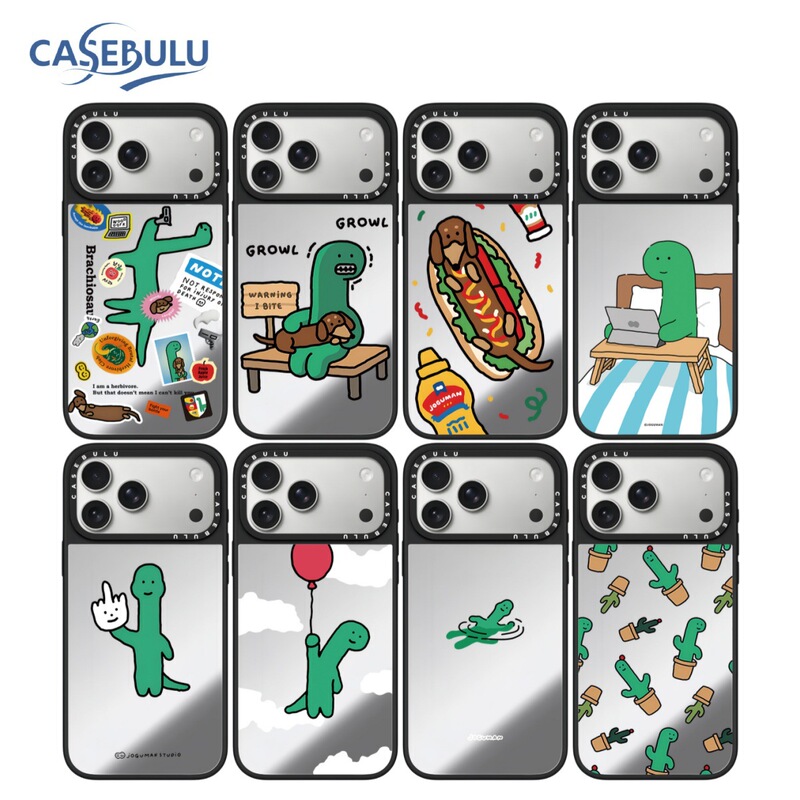 Trendy Brand Quirky Dinosaur Phone Case for Apple iPhone 17 Pro Max/16/15, Popular Mirror Protective Cover Trendy Brand Quirky Dinosaur Phone Case for Apple iPhone 17 Pro Max/16/15, Popular Mirror Protective Cover