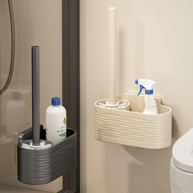 Toilet Rack, No-drill Wall-mounted Holder For Home Use, No Dead Angles, Bathroom Toilet Brush Storage Rack_voghion.com
