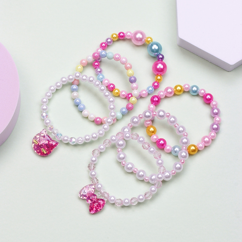 Fashion Letter Butterfly Plastic Beaded Kid's Bracelets 6 Pieces display picture 21