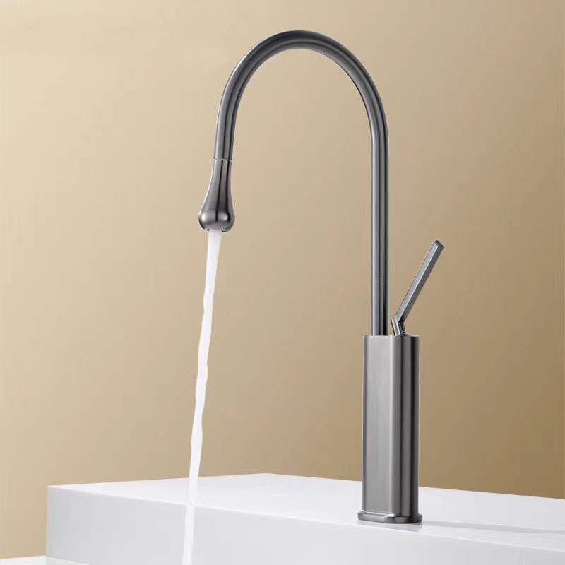 Kitchen faucet pull-out basin hot and cold wash basin art basin faucet high quality head height faucet