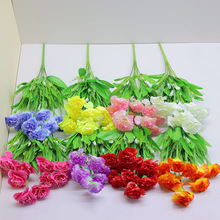 小康乃馨丁香花礼堂花墙婚礼装饰插花万寿菊花家居母亲节仿真花墙