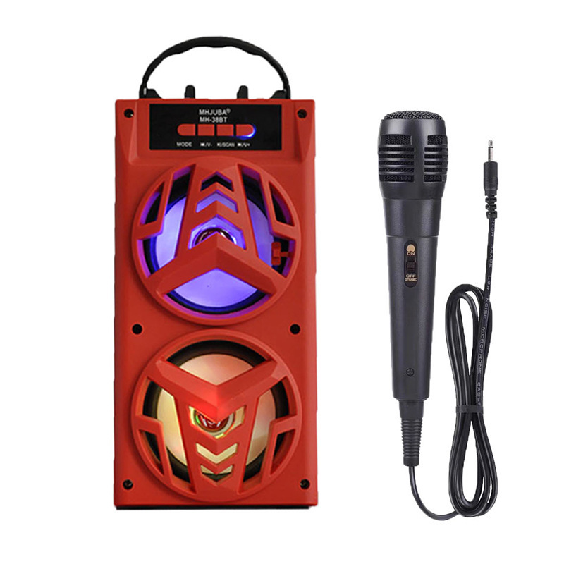 ダブルスピーカー無線bluetoothスピーカー携帯屋外室内ハンディ広場ダンスカードk歌サブウーファ音響|undefined