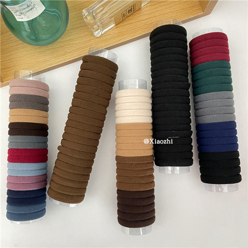 20 canned towel rings, high elasticity, durability, seamless rubber bands, simple basic ponytail hair ties, Japanese and Korean hair accessories for women
