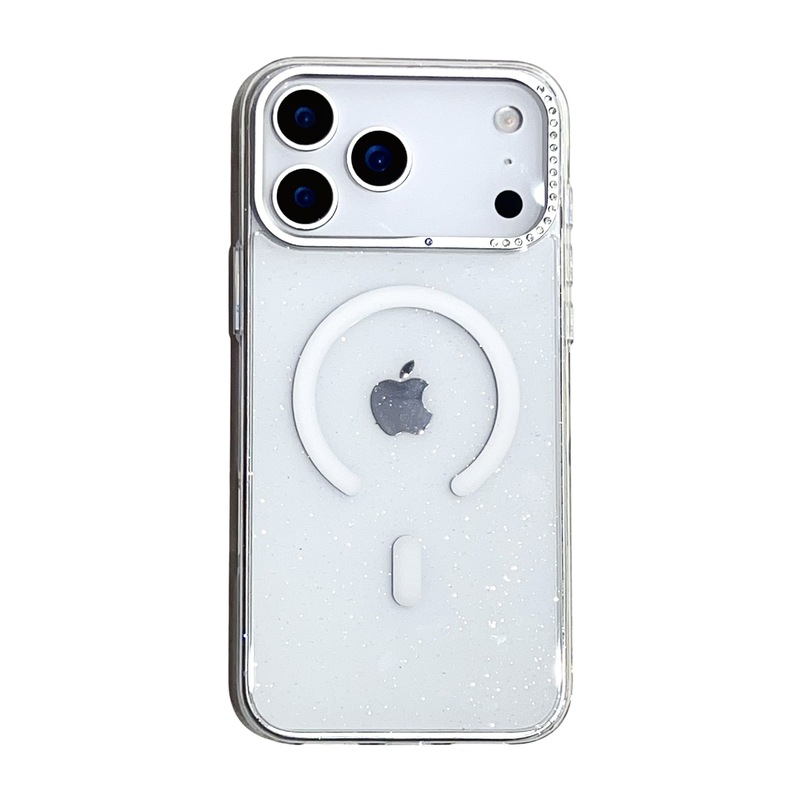 适用苹果17手机壳彩镀渐变色17Air透明闪粉iPhone17pro max磁吸壳|undefined