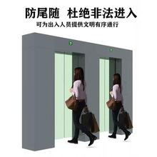 封闭式全高平移闸高端小区防盗人行通道闸火车站智能全自动平移门