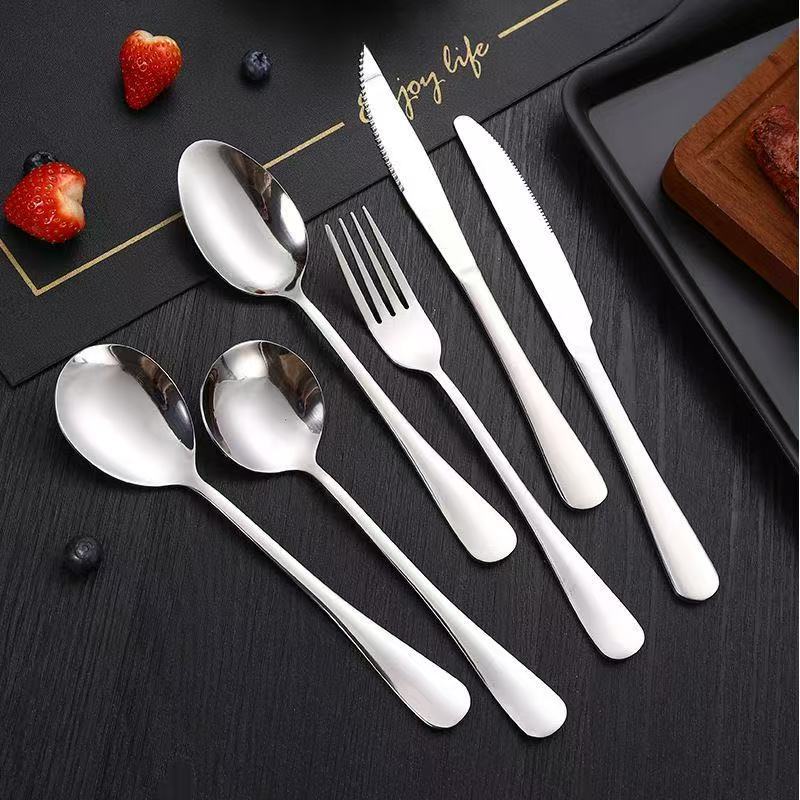 Transfronterizo 1010 cuchillo de acero inoxidable tenedor cucharas para el hogar suministros hoteleros de café cuchillo de filete comida occidental cubiertos al por mayor