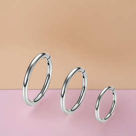 F136钛合金开口鼻环无缝素圈乳环多功能接口唇环简约耳环圈软骨环