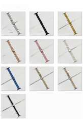 適用蘋果apple watch女款小蠻腰三珠實心不鏽鋼iwatch智能手錶帶