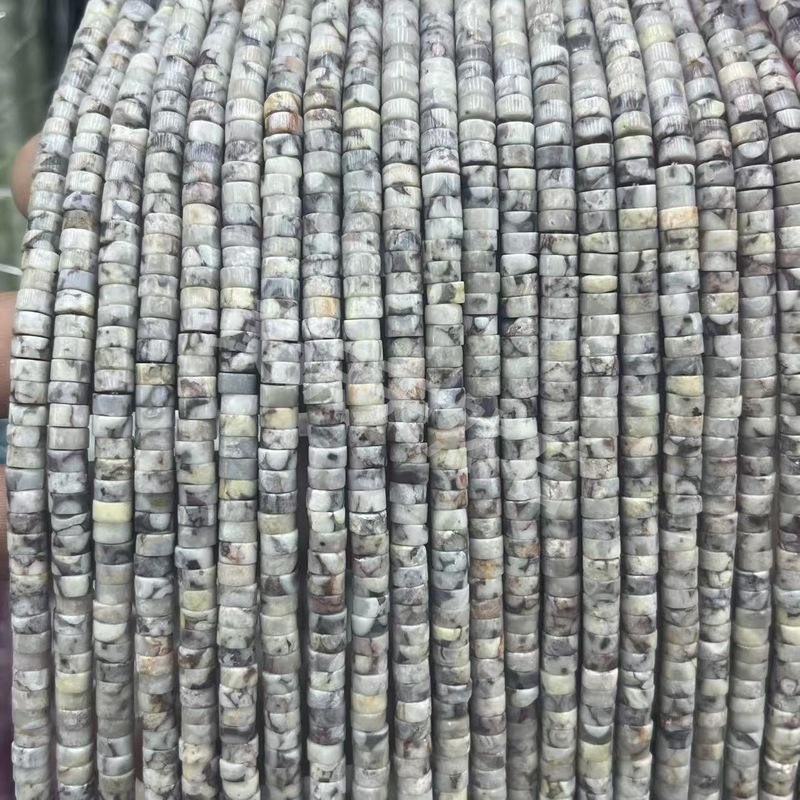 2*4mm天然石管珠隔片散珠玉髓青金水晶圆柱隔珠diy饰品配件批发|undefined