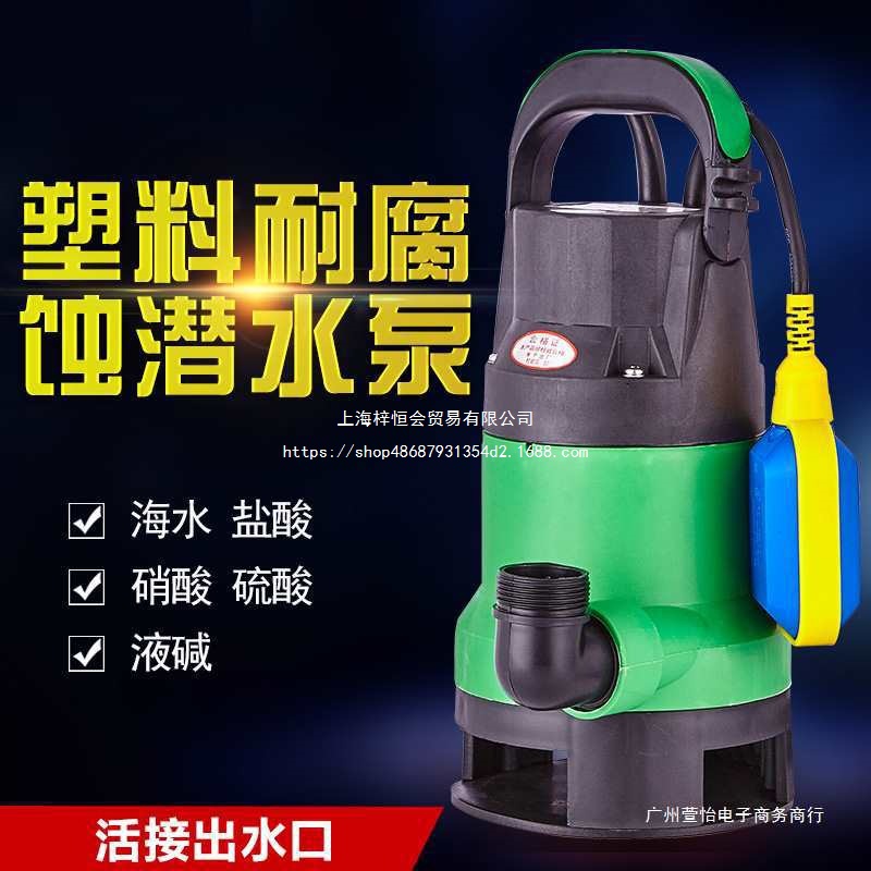 耐腐蚀化工泵耐酸碱泵塑料泵潜水泵220V家用小型海水泵防腐泵工业
