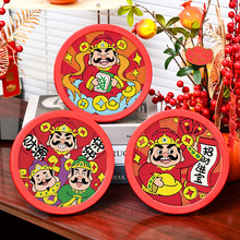 钻石画满钻财神爷儿童手工diy材料包招财进宝八方来财厂家批发