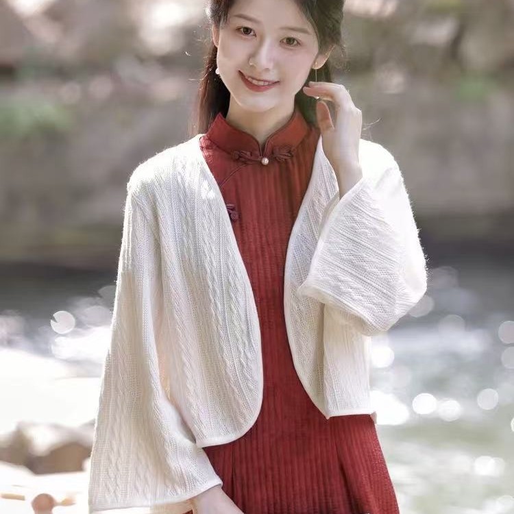 Chinese-style Cheongsam Shawl Women, 2025 New Model, High-end Travel Cape, Air-conditioned Room Anti-cold Cloak For_voghion.com