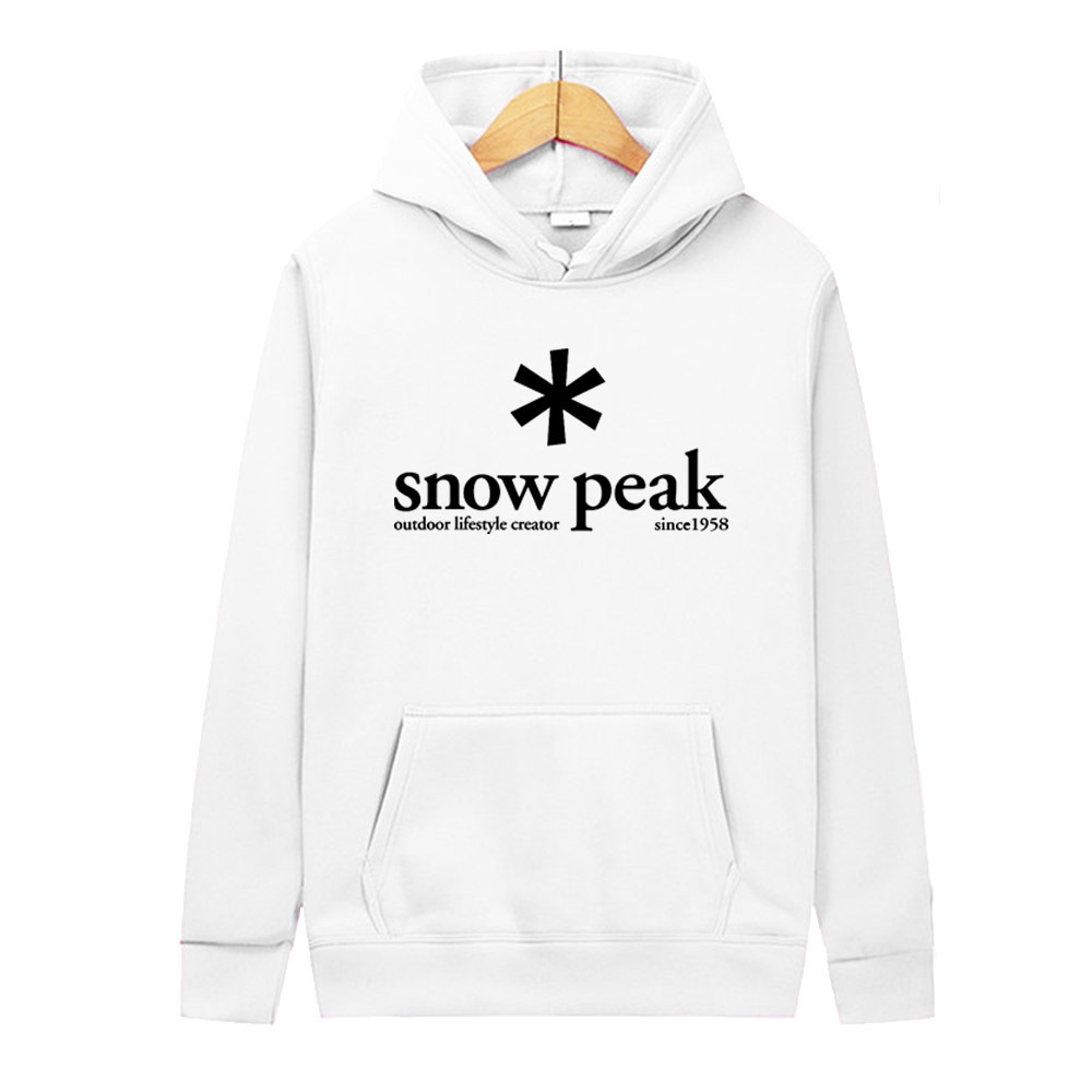 Snowflake pattern "snowpeak" carta print drawstring hooded