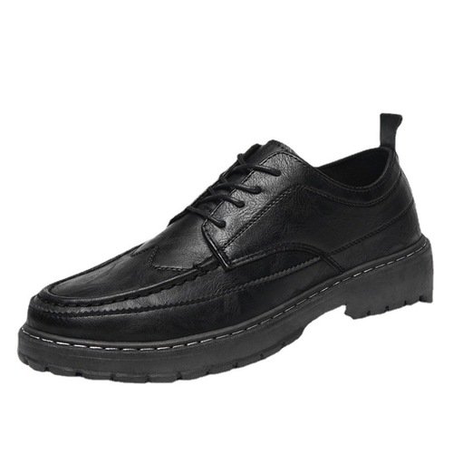 Dropshipping 2024 new cross-border men's shoes casual business formal leather shoes men's British black small leather shoes for work