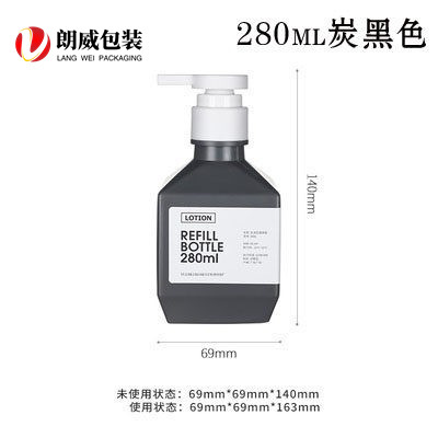 HDPE botella de espuma cuadrada desinfectante de manos botella de gel de ducha botella cosmética botella de espuma de limpieza