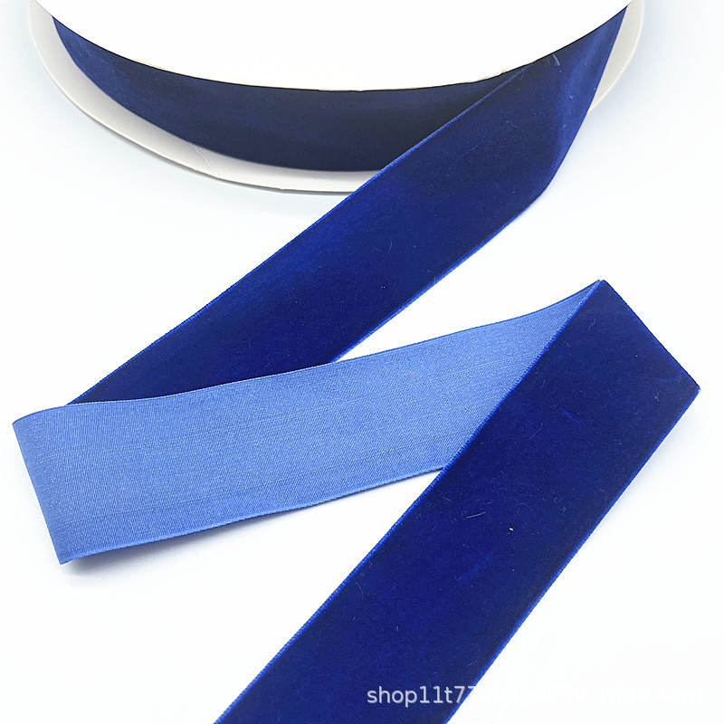 2.7 Métro / paquete de terciopelo de 38 mm boda hecha a mano cinta embalaje de regalo arco DIY decoración de fiesta Santa