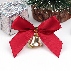 クロスボーダー 10 パック クリスマス サテン リボン リボン ベル クリスマス パーティー クリスマス ツリー デコレーション ペンダント オーナメント