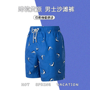 Cross-border explosions men's shorts sports Europe and the United States ins shark printing home leisure beach men's shorts spot wholesale