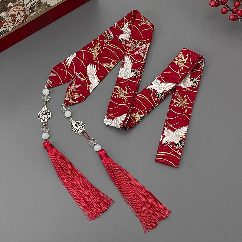 Niñas con falda de caballo 2024 nuevo estilo antiguo accesorios de ropa Han estilo chino nuevo tocado de estilo chino flotante correa de pelo para niños