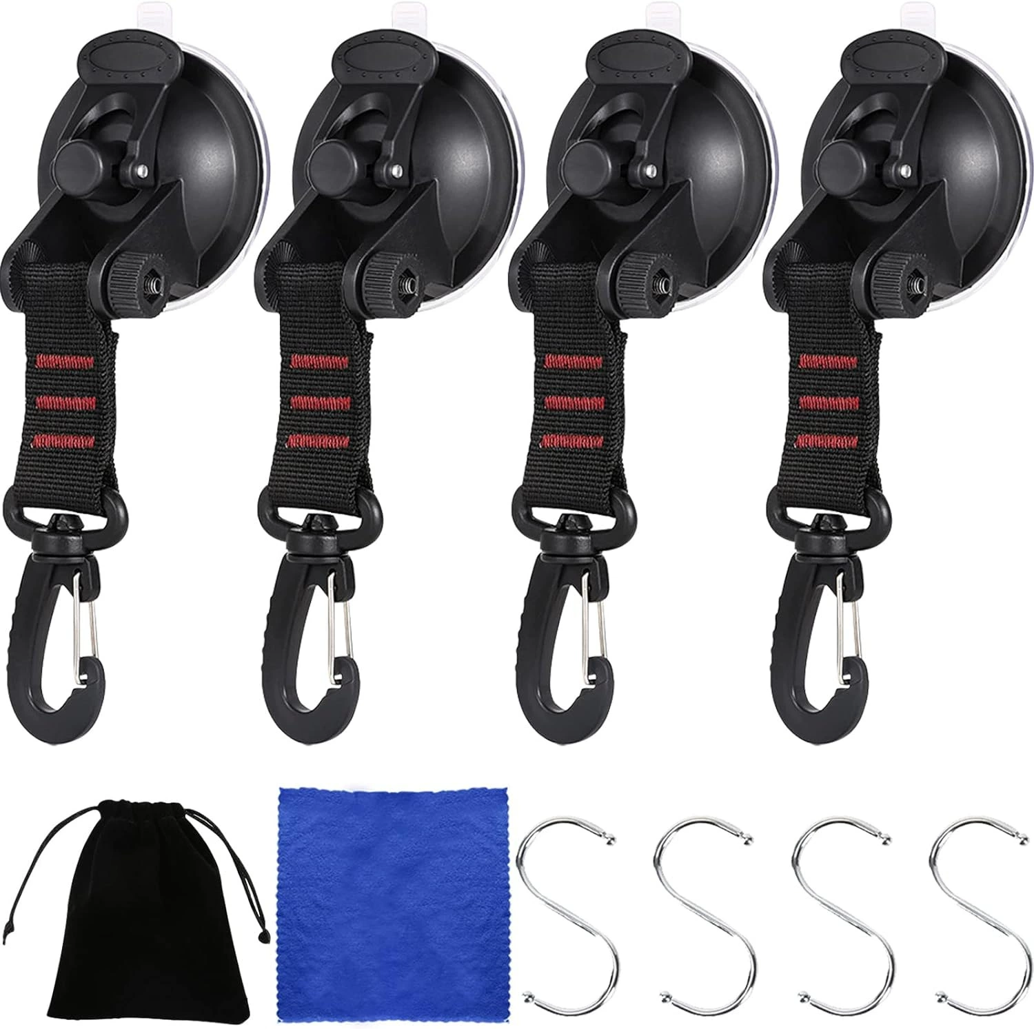 Автомобильный крепеж на присосках для дома и путешествий, портативный крепеж на присосках с вращением на 360 градусов, набор присосок.