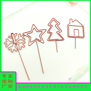 Christmas tree note holder five-pointed star business card holder card cross-border Christmas decoration flag fruit note note holder wholesale