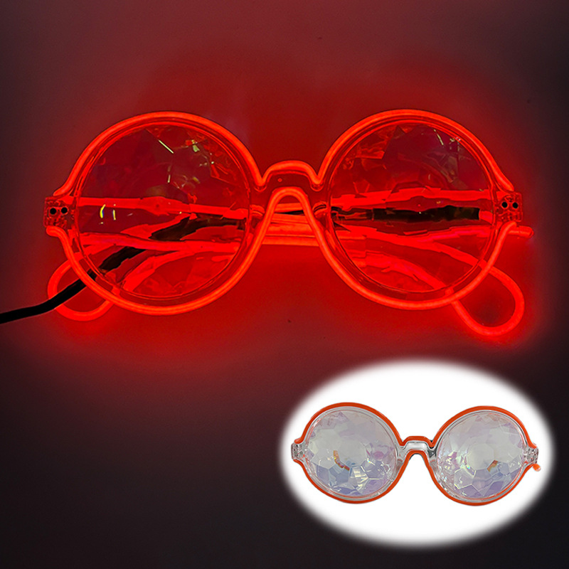 LED caleidoscopio gafas de espectáculo nocturno gafas de sol gafas de sol gafas de cristal de mosaico