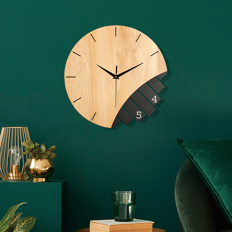 Cross-border retro americano viejo reloj de pared creativo madera sólida reloj silencioso reloj de decoración de la sala de estar doméstica