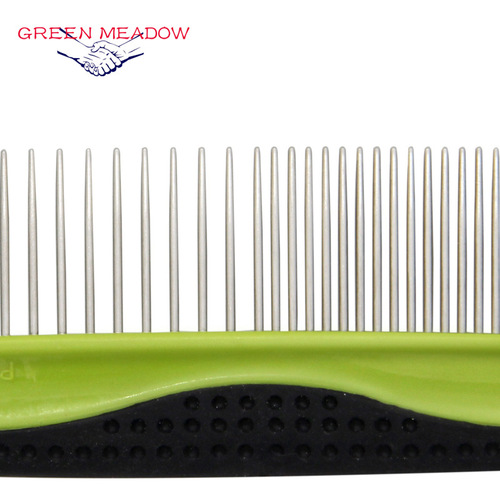 Pet cleaning supplies pet comb dog comb plastic handle knotted comb steel needle straight comb flea catching comb