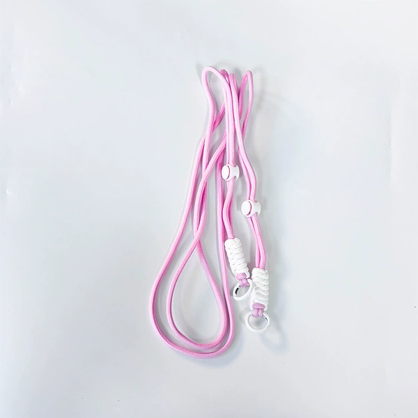 One-shoulder long rope (cherry blossom pink rope white buckle)