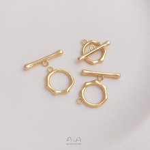 14K包金保色不规格多菱圆形时尚OT扣手工diy手链项链连接收尾配件