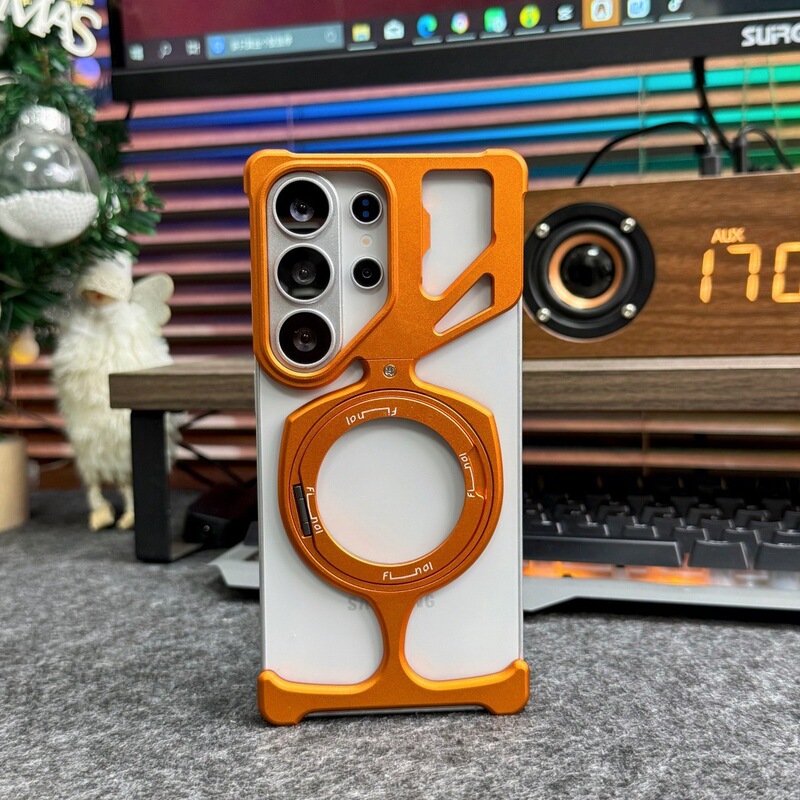 Metal Case Suitable for Samsung S26Ultra Trophy Phone Case S25U Magnetic Anti-Fall 360 Rotating Stand Protection Metal Case Suitable for Samsung S26Ultra Trophy Phone Case S25U Magnetic Anti-Fall 360 Rotating Stand Protection
