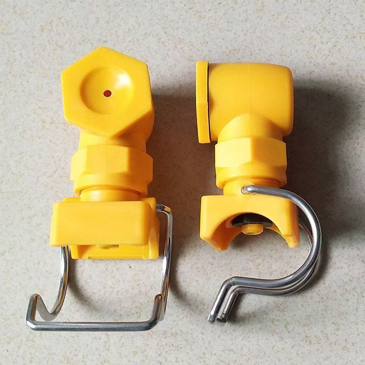 湖北塑胶烟斗喷雾嘴 降温除尘拐角喷雾头 空调喷嘴 涡流喷头厂家