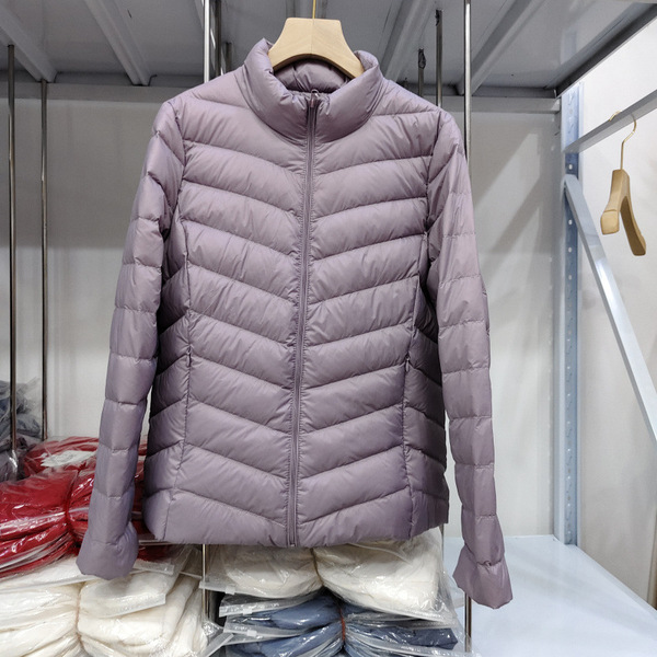Demi-season fashionable velvet keep warm light and thin down jacket