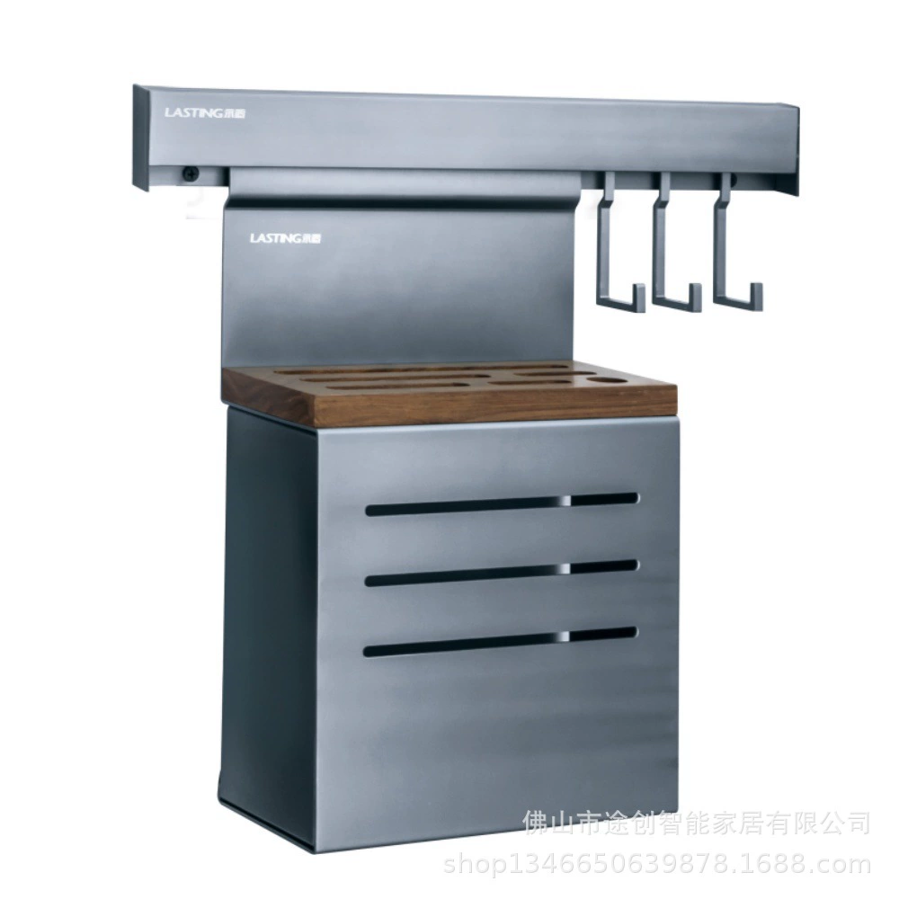 BM057 пистолет серый космический алюминиевый кухонный держатель настенная приправа крышка кастрюли для хранения кухонной утвари держатель инструмента