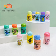 Resin Mini Macaron Color Printed Insulated Cup DIY Cream Glue Phone Case Creative Keychain Decorative Accessory