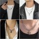 Necklace Men's Titanium Steel Color-free Simple All-match Jewelry Women's Woolen Chain New Fashion Personalized Hot Hip-hop Accessories