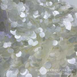 精品网布绣花面料 流行石头片纹路珠片面料 特色面料供应商