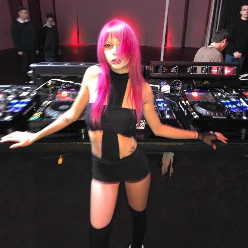 Cross-Border New European and American Trendy Gothic Fashion Hot Girl Cross Halterneck Tube Top Slim Vest Women's Wholesale