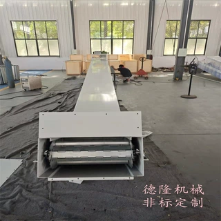 不锈钢链板提升输送机污泥炉灰渣装车运输设备耐温板链传送带定制